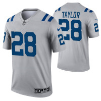 Indianapolis Colts Jonathan Taylor #28 Gray Inverted Legend Jersey